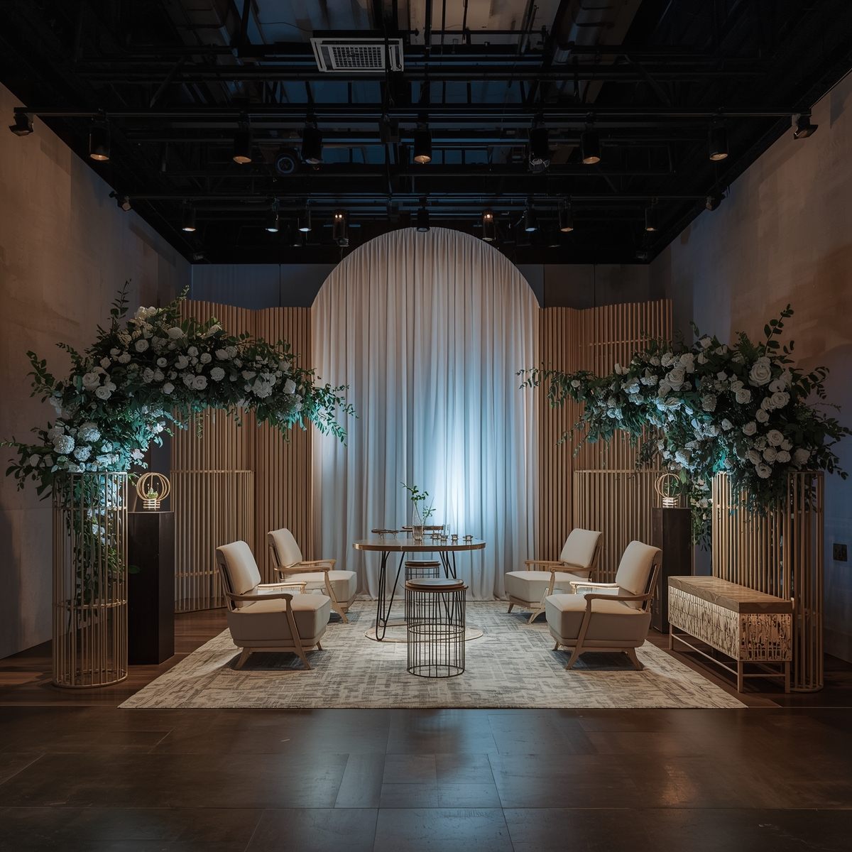 Elegant table styling with premium centerpieces